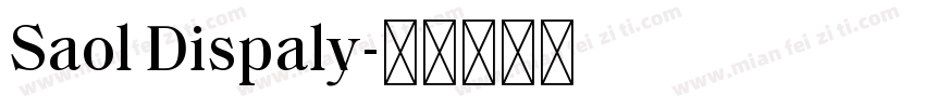 Saol Dispaly字体转换